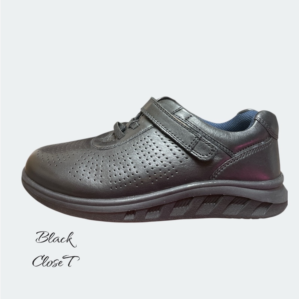 Kids Black Leather Shoes